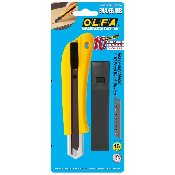 Olfa BN-AL/BB/10BB - Heavy-Duty Cutter - Bonus Pack - 6pc