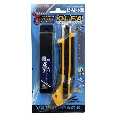 Olfa L5-AL/5BB Heavy Duty Cutter (DISCONTINUED) - 6pc Olfa L5-AL/5BB Heavy Duty Cutter (DISCONTINUED) - 6pc