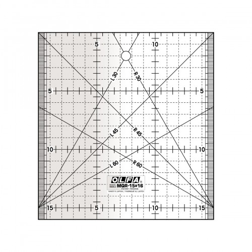 Olfa Quilt Ruler MQR 15 x 16 - Metric - 6pc
