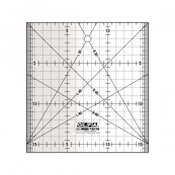 Olfa Quilt Ruler MQR 15 x 16 - Metric  - 6pc