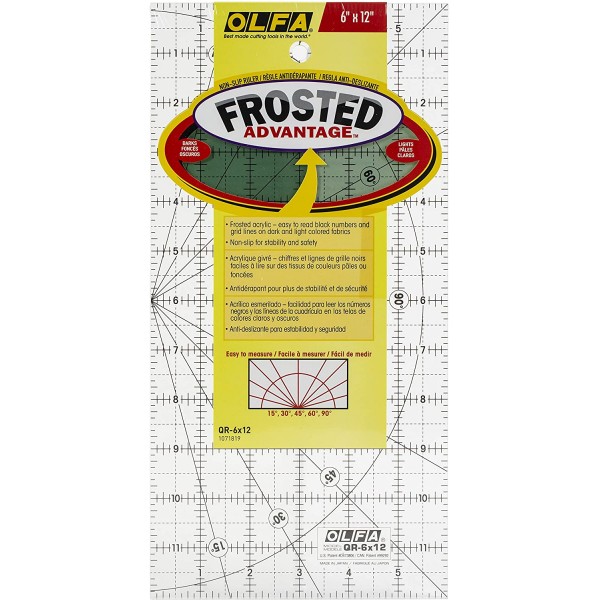 Olfa Quilt Ruler QR 6 x 12 - 6pc