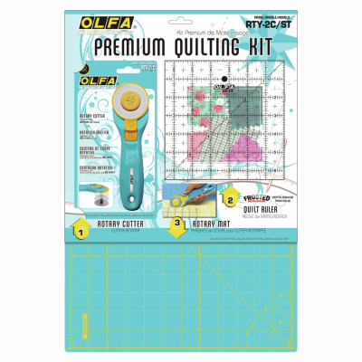 Olfa RTY-2C/ST Quilt making Kit - Aqua Version - 5pc Olfa RTY-2C/ST Quilt making Kit - Aqua Version - 5pc