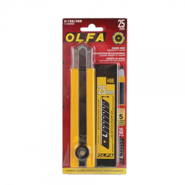 OLFA H-1BB/5BB 25mm Extra Heavy Duty Cutter - 6pc