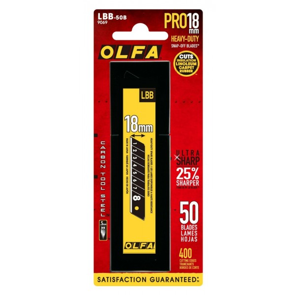 Olfa LBB-50B Spare Excel Black Blades - 6pc