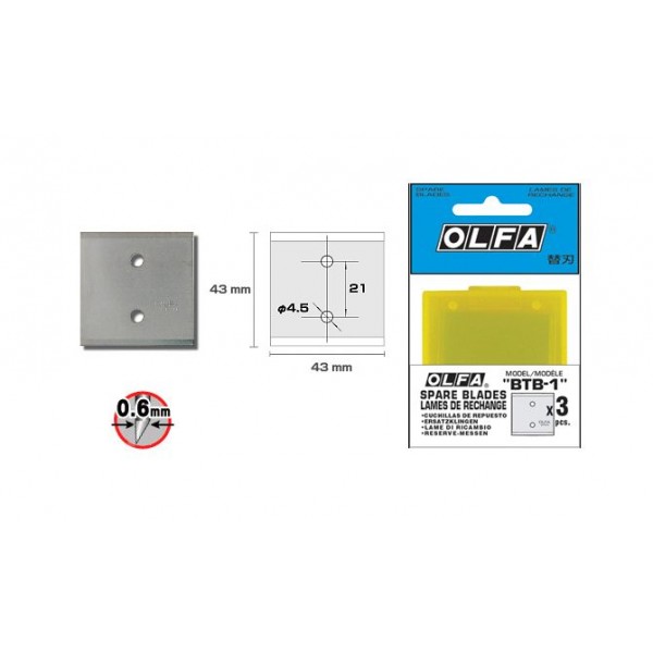 Olfa BTB-1 Scraper Blade - 6pc