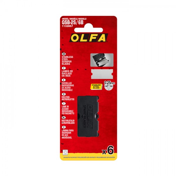 Olfa GSB-2S/6B Spare Blades for Glass Scraper - 6pc