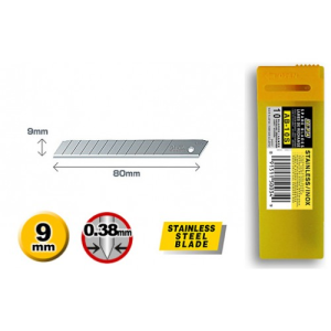 Olfa AB-10S - 9mm Stainless Steel 10 Spare Blades - 6pc