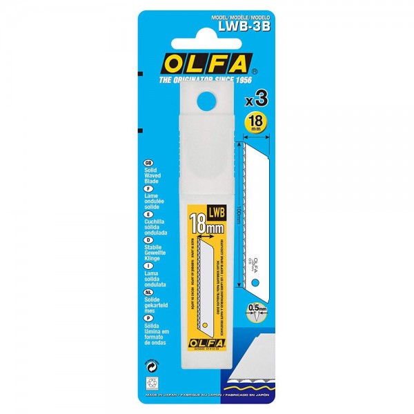 Olfa LWB-3B Spare Solid Serrated-Edge Insulation Blade - 6pc