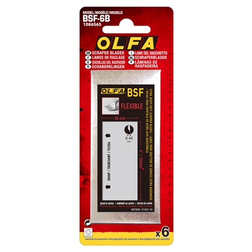 Olfa BSF-6B Spare Flexible Scraper Blade - 6pc