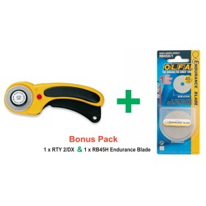 Olfa Rotary Cutter 45mm RTY-2/DX + RB45H (DISCONTINUED) - 6pc